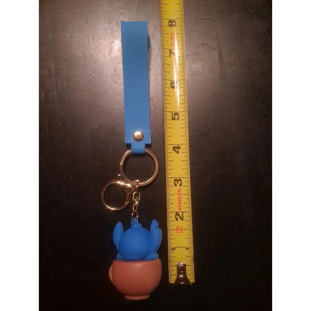 Disney Lilo & Stitch 3D PVC‎ Keychain Backpack Clip Keyring Pendant Wristlet